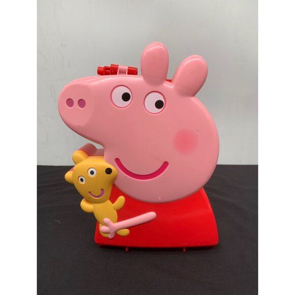Peppa Pig Carry Case Plastic with Handle Toy Storage 2003 Case Only - Picture 1 of 3
